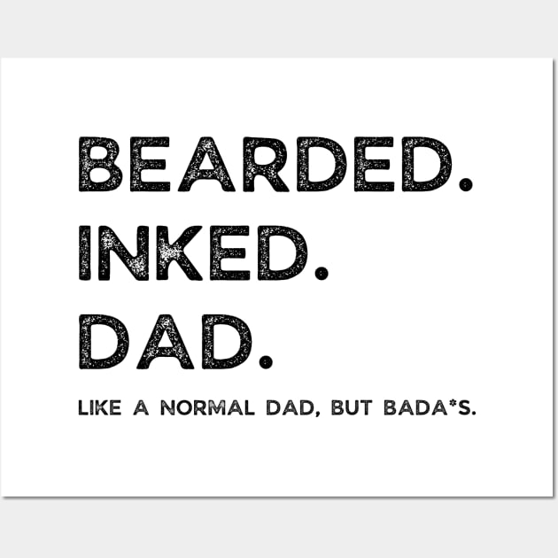 Bearded inked dad funny definition Wall Art by JustBeSatisfied